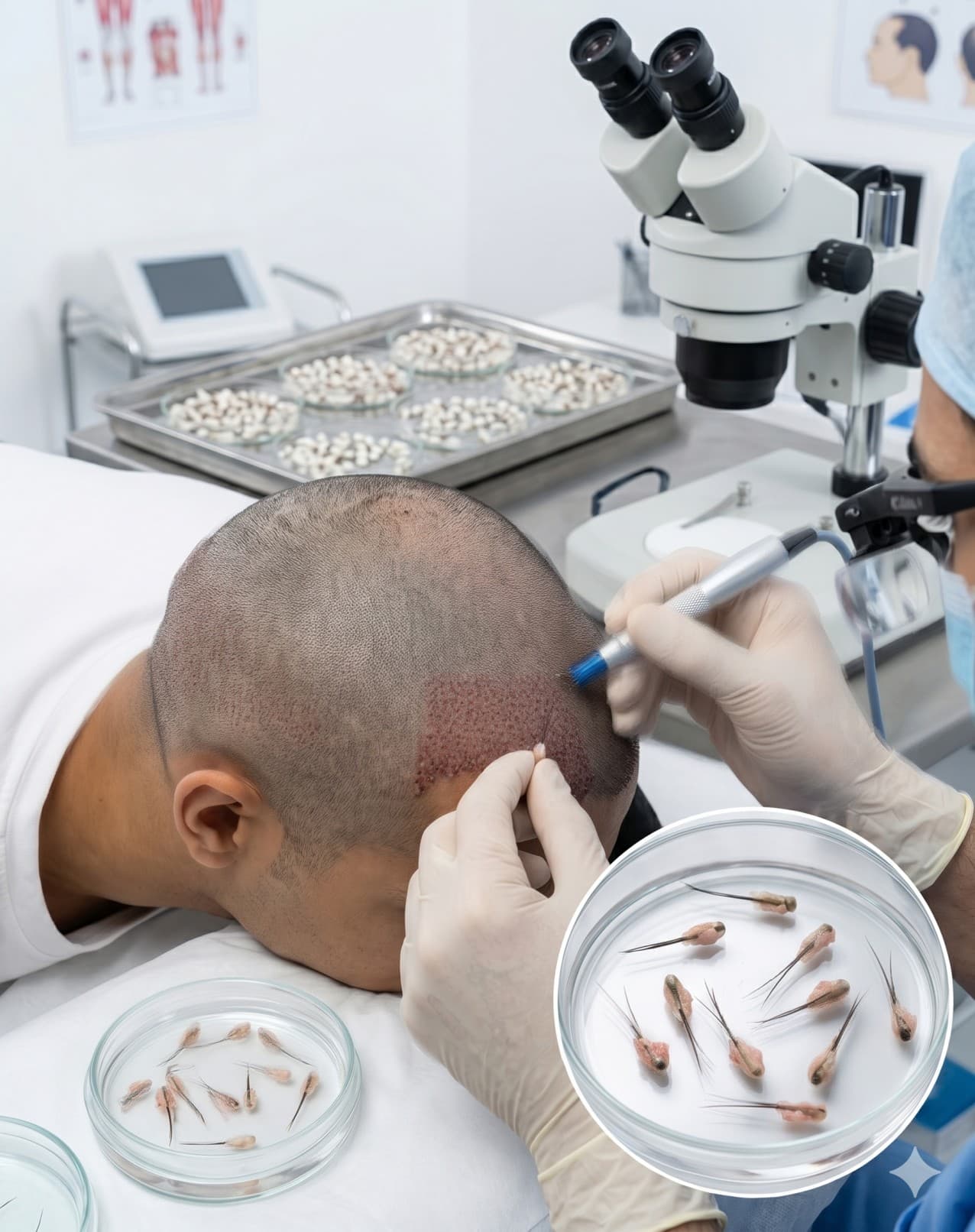 Sapphire FUE graft extraction