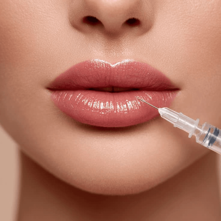 Lip enhancement closeup