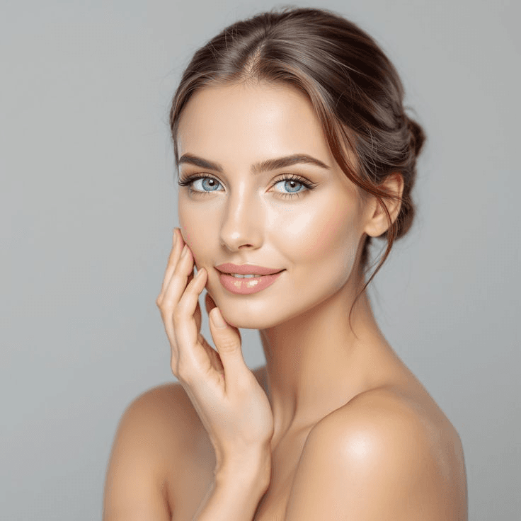 Natural lip lift portrait