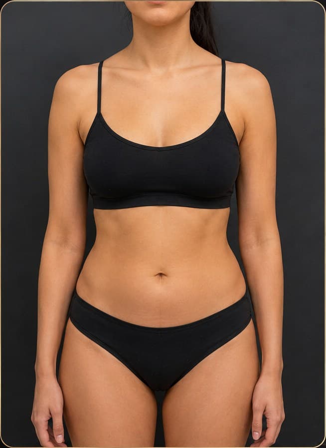 Breast augmentation before front view