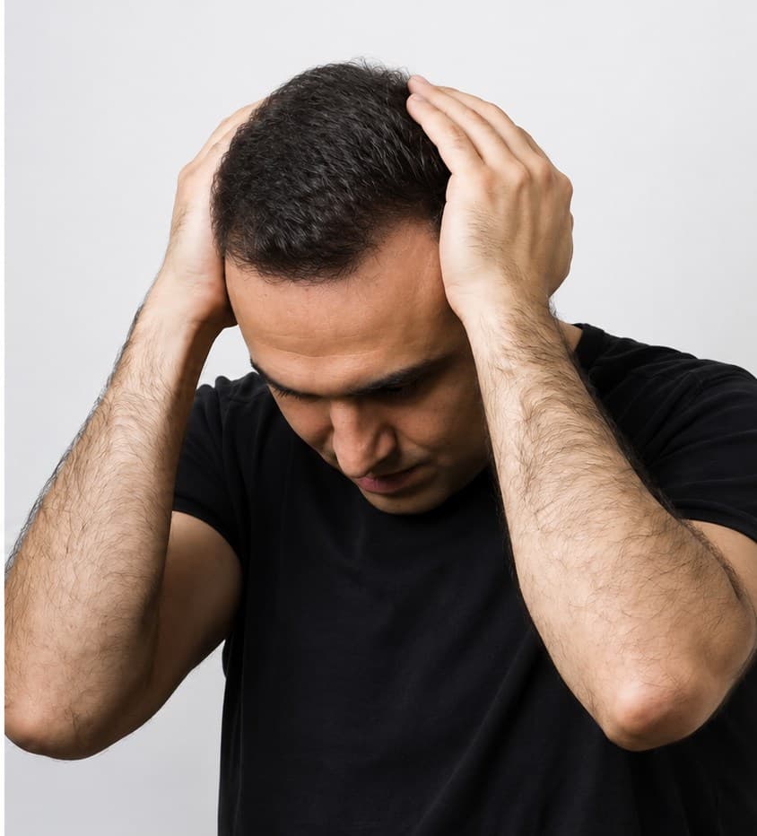 Hair transplant after restored density